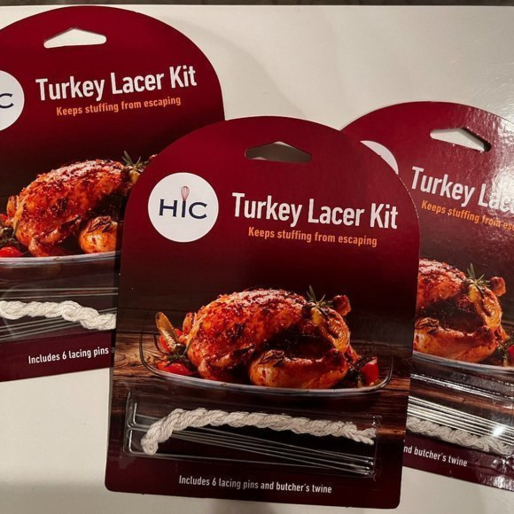 Turkey‎ Lacer Kit 3 Pack with Pins and Twine for Poultry and Stuffed Dishes